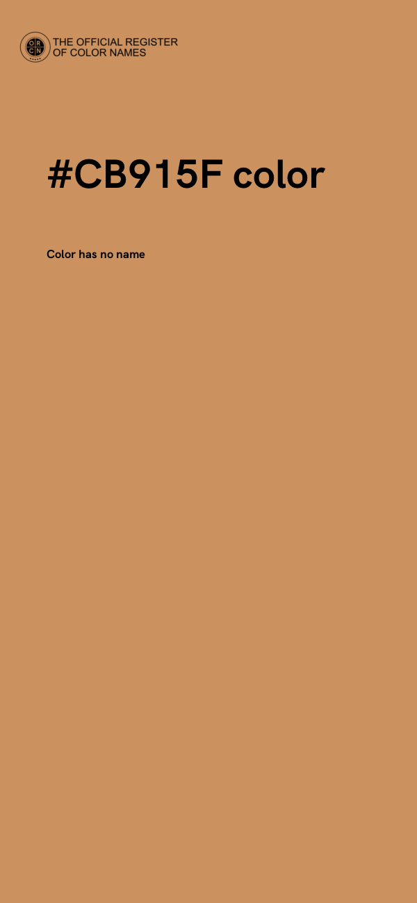 #CB915F color image