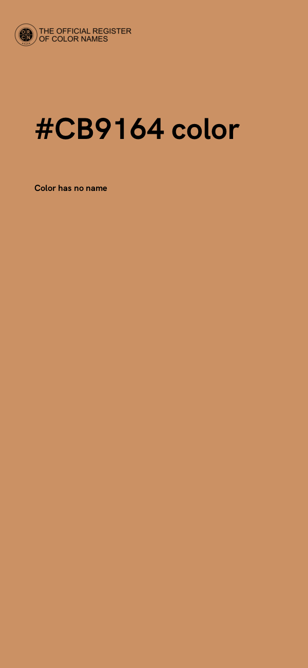 #CB9164 color image