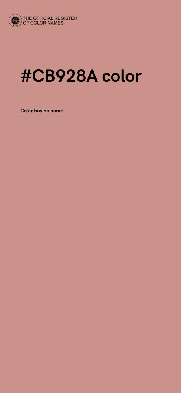 #CB928A color image
