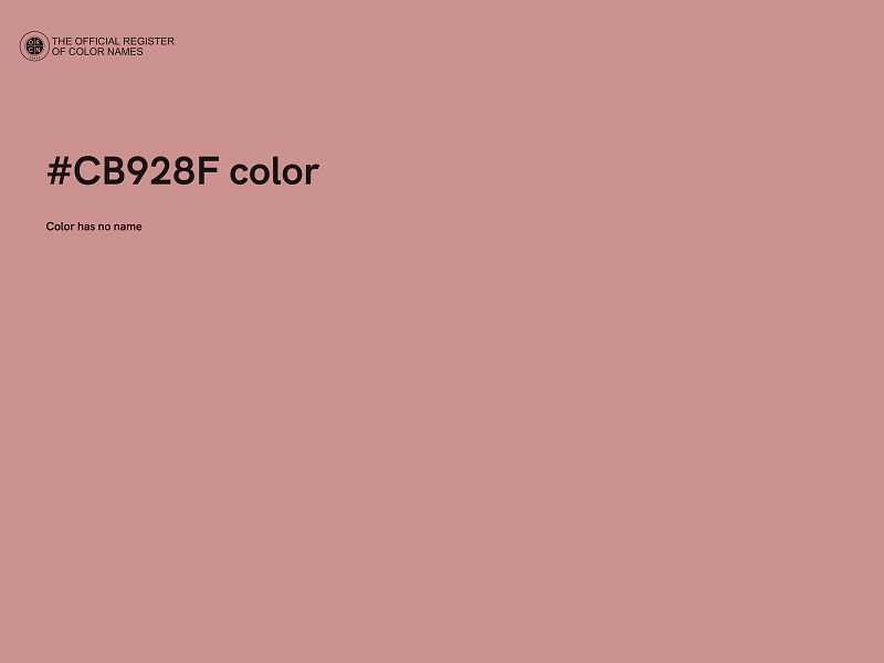#CB928F color image