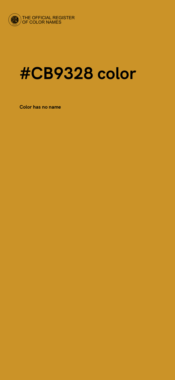 #CB9328 color image