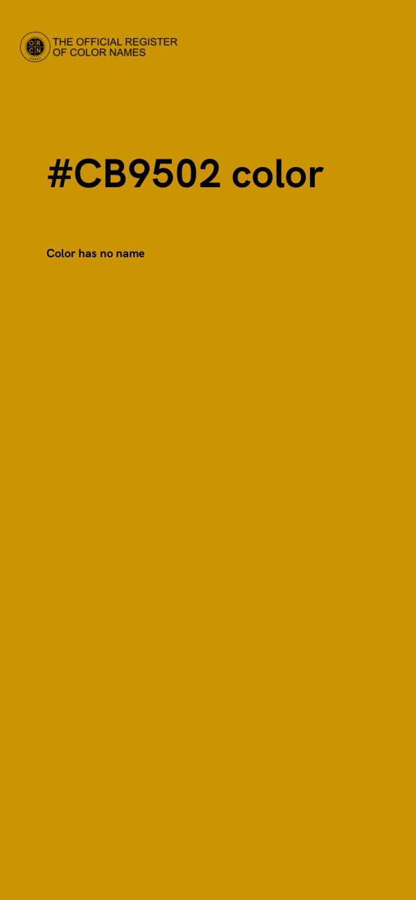#CB9502 color image