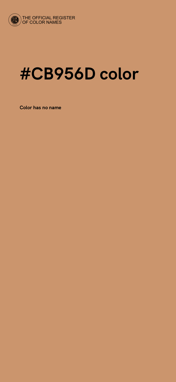 #CB956D color image