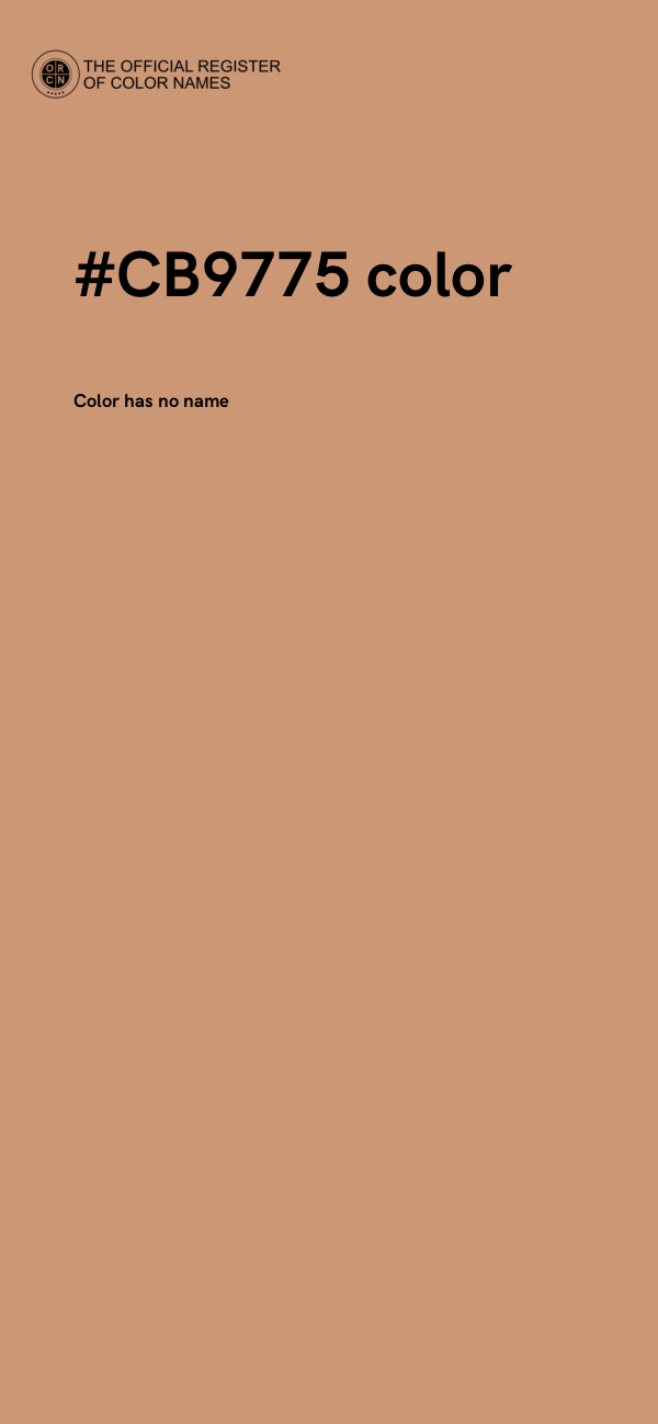 #CB9775 color image