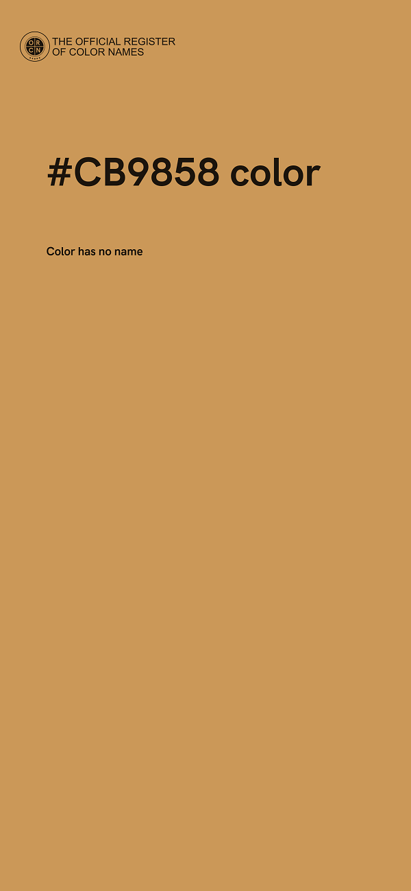 #CB9858 color image