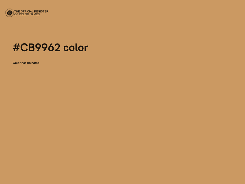 #CB9962 color image