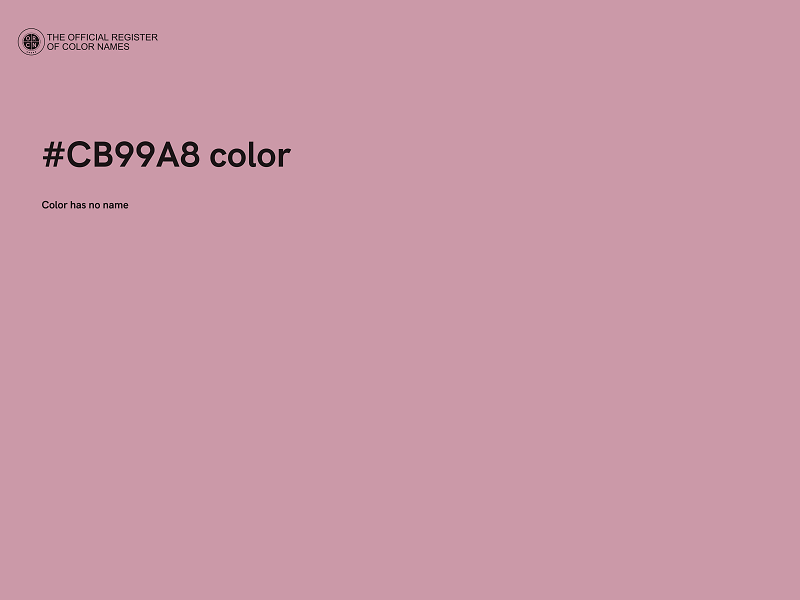 #CB99A8 color image