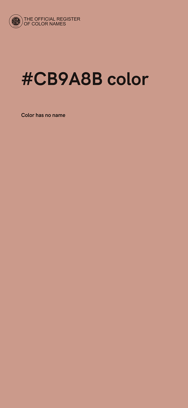 #CB9A8B color image