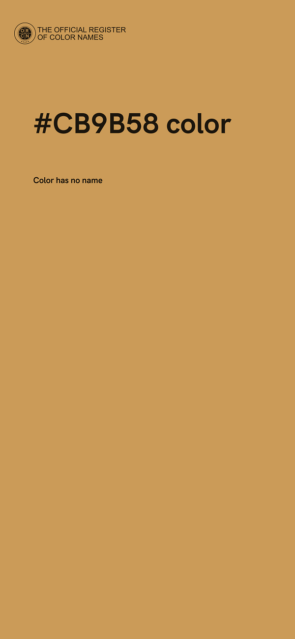 #CB9B58 color image