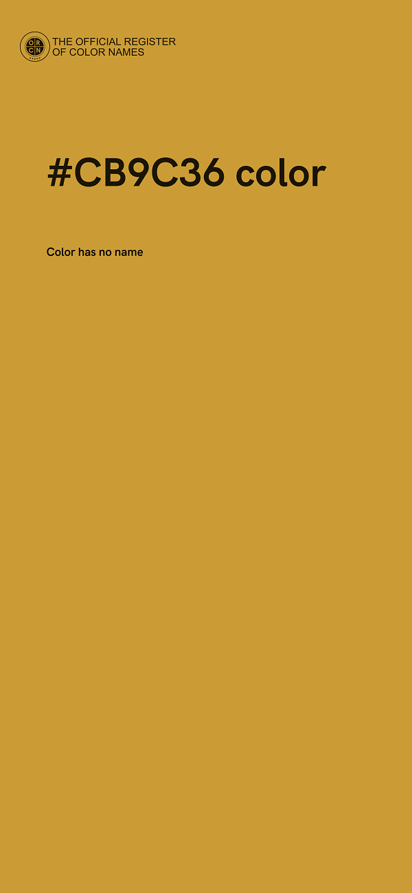 #CB9C36 color image