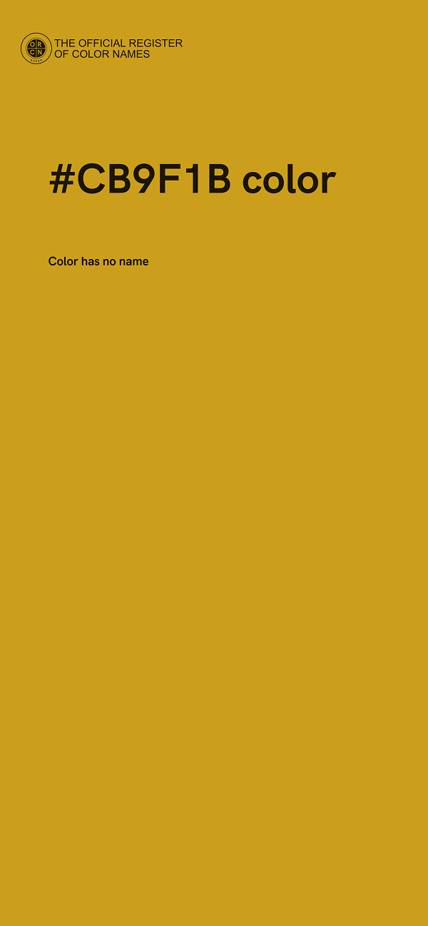 #CB9F1B color image