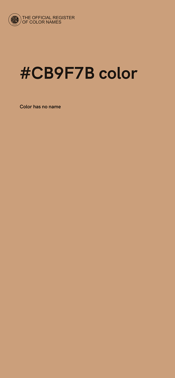 #CB9F7B color image