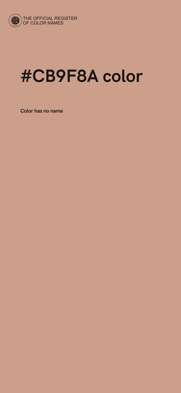 #CB9F8A color image