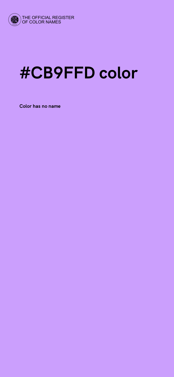 #CB9FFD color image
