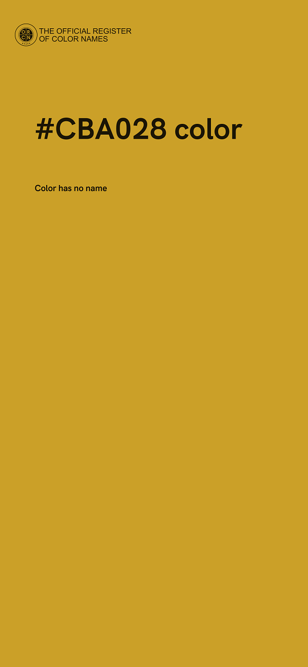 #CBA028 color image