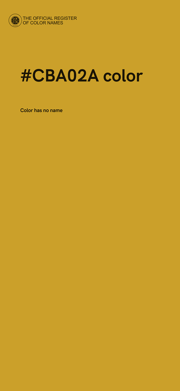 #CBA02A color image
