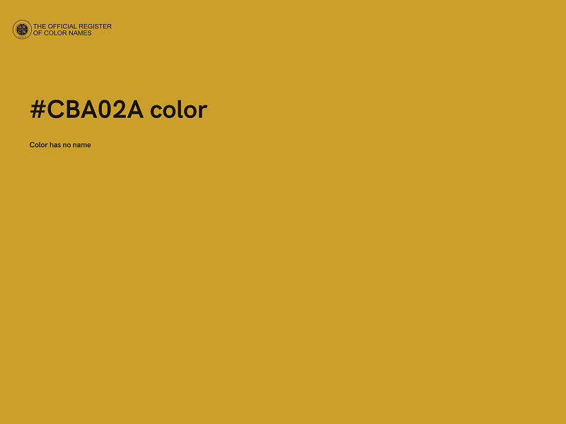 #CBA02A color image