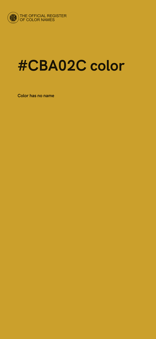 #CBA02C color image