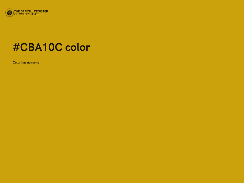 #CBA10C color image
