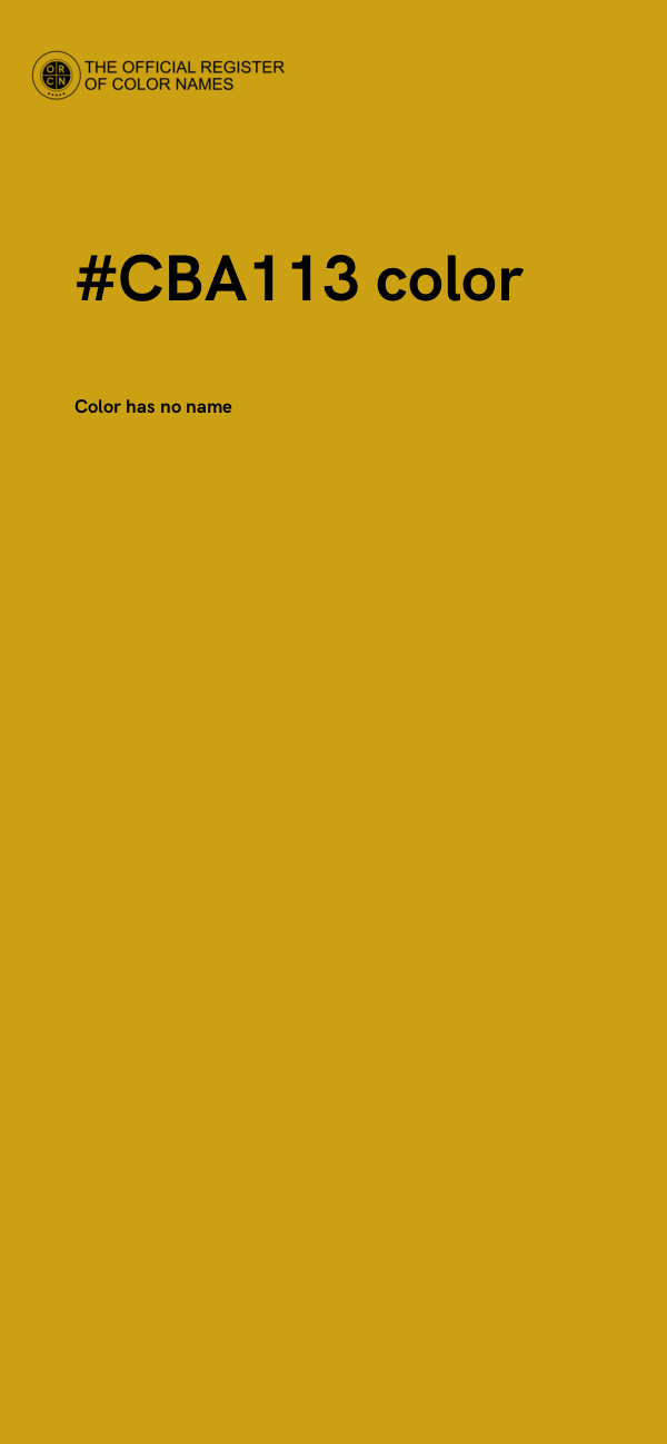 #CBA113 color image