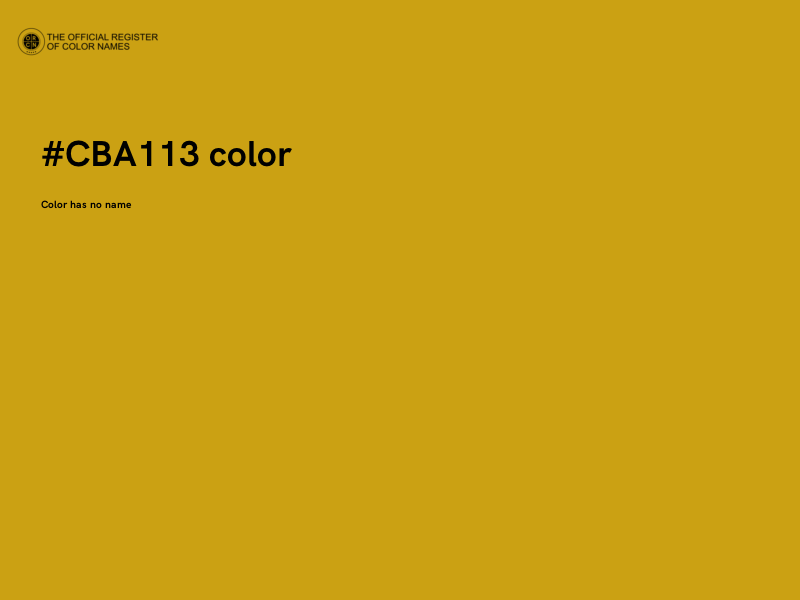 #CBA113 color image