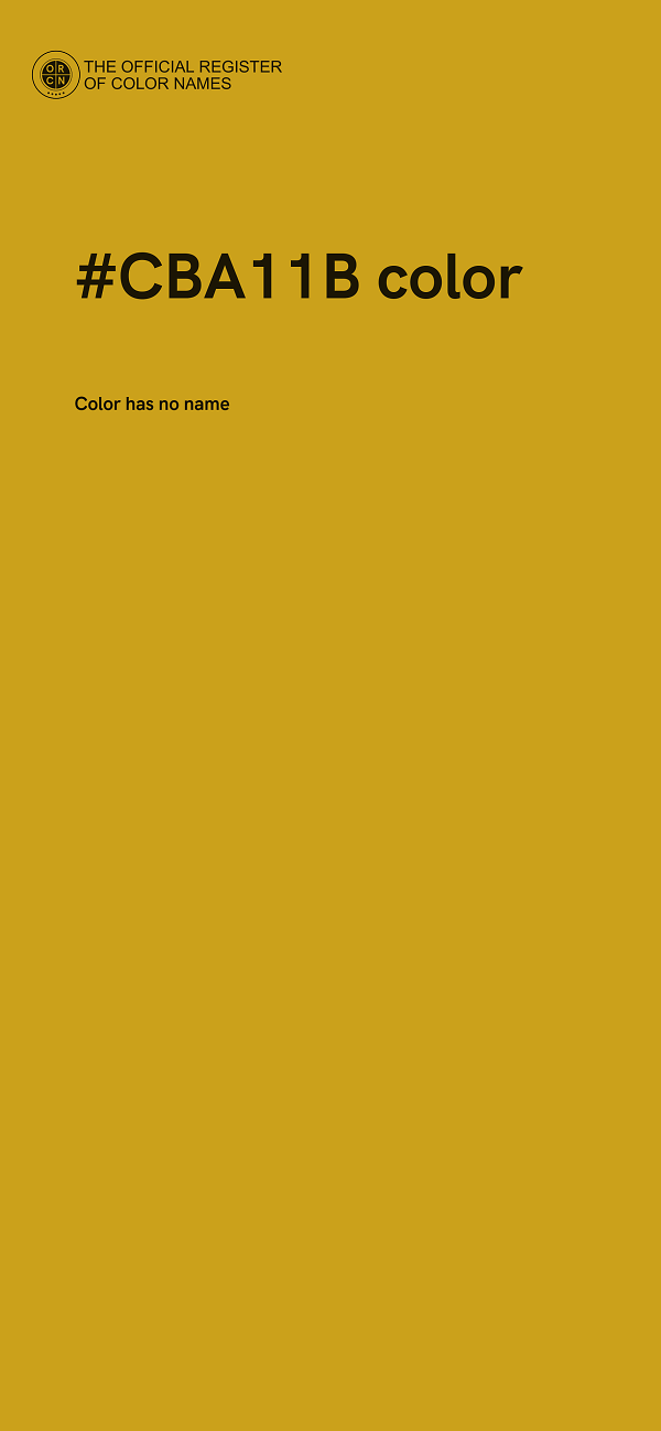 #CBA11B color image