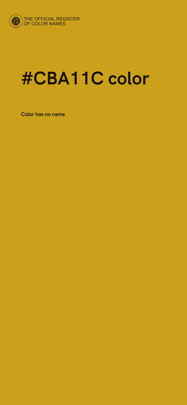 #CBA11C color image