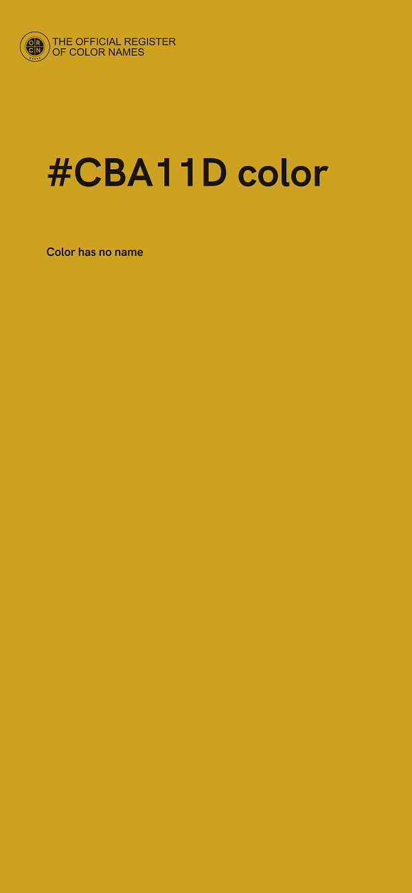 #CBA11D color image