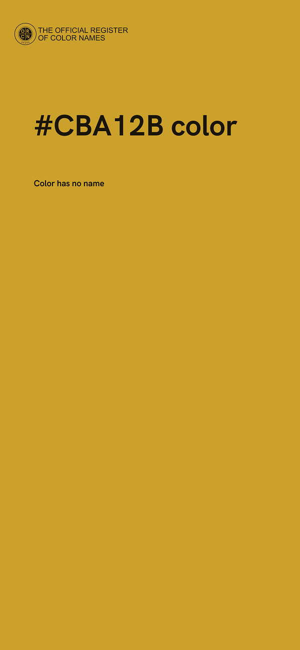 #CBA12B color image