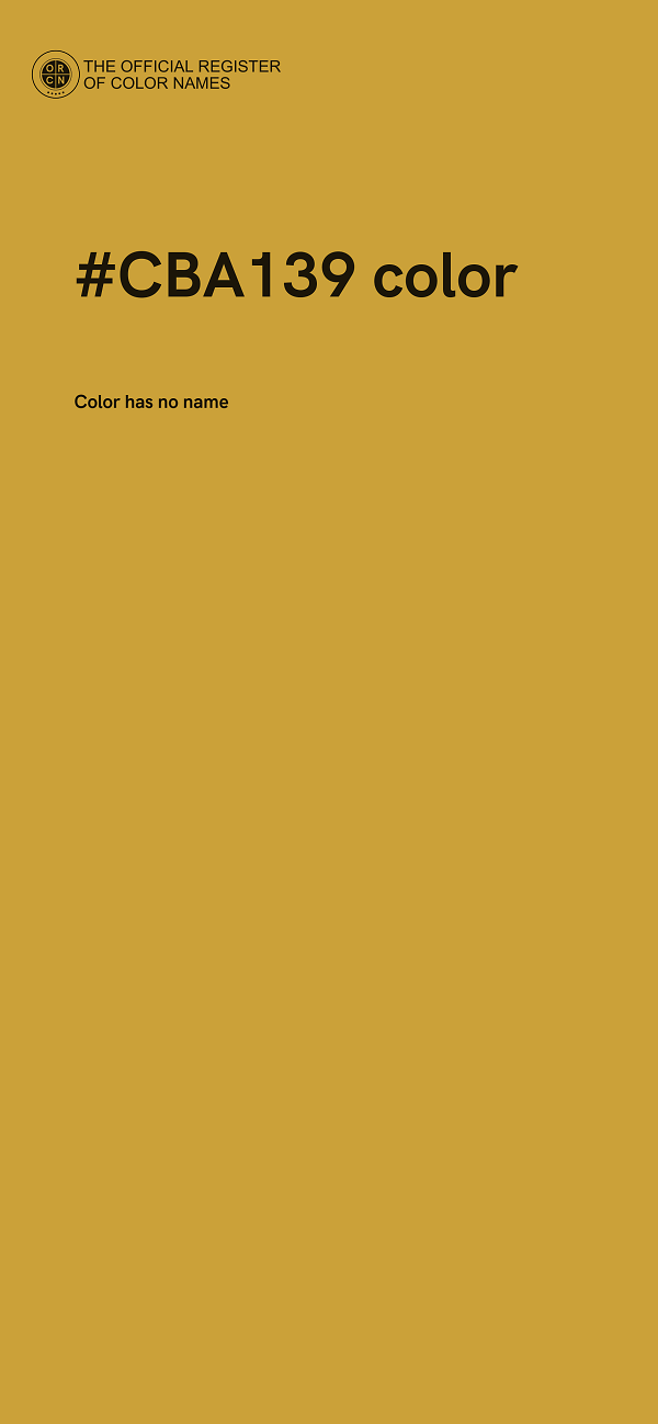 #CBA139 color image