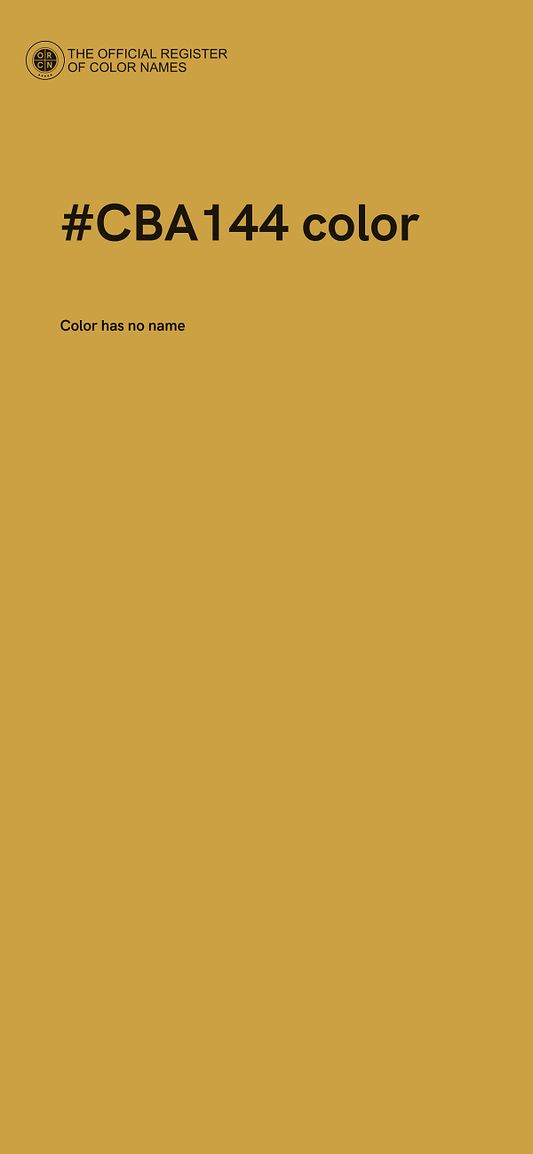 #CBA144 color image