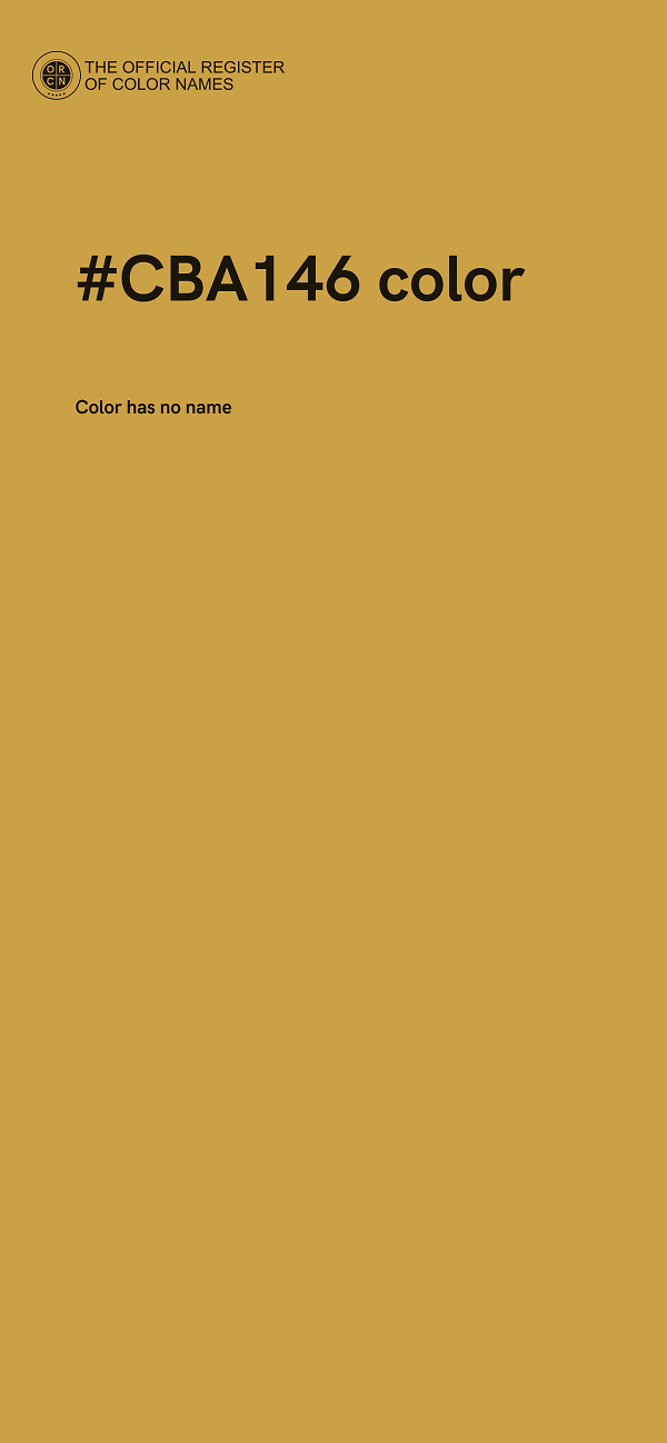 #CBA146 color image