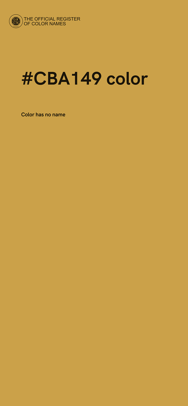 #CBA149 color image