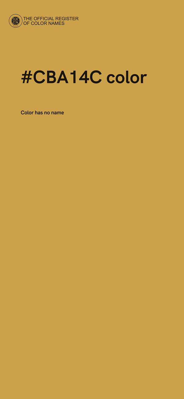#CBA14C color image