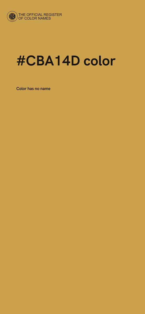 #CBA14D color image