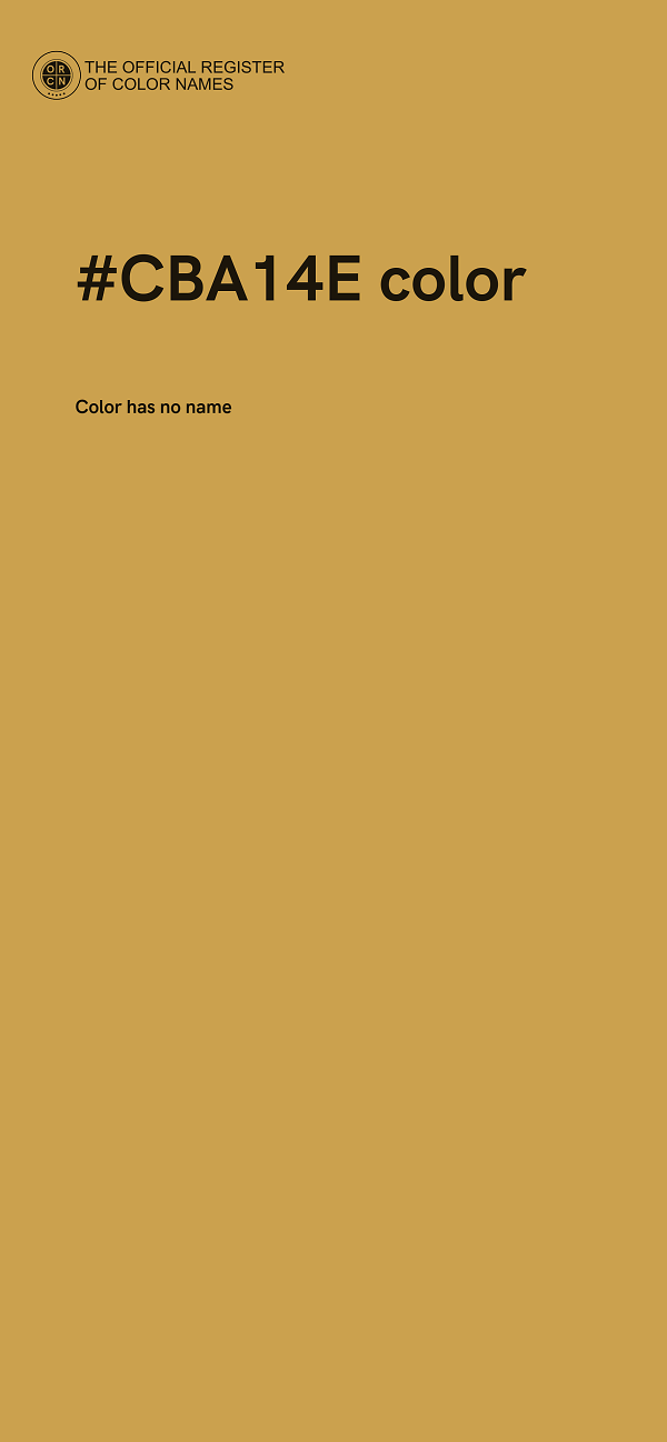 #CBA14E color image