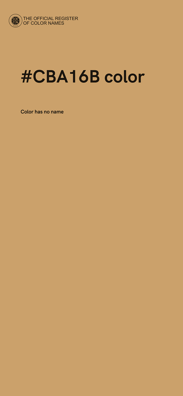 #CBA16B color image