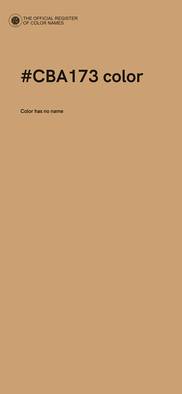#CBA173 color image