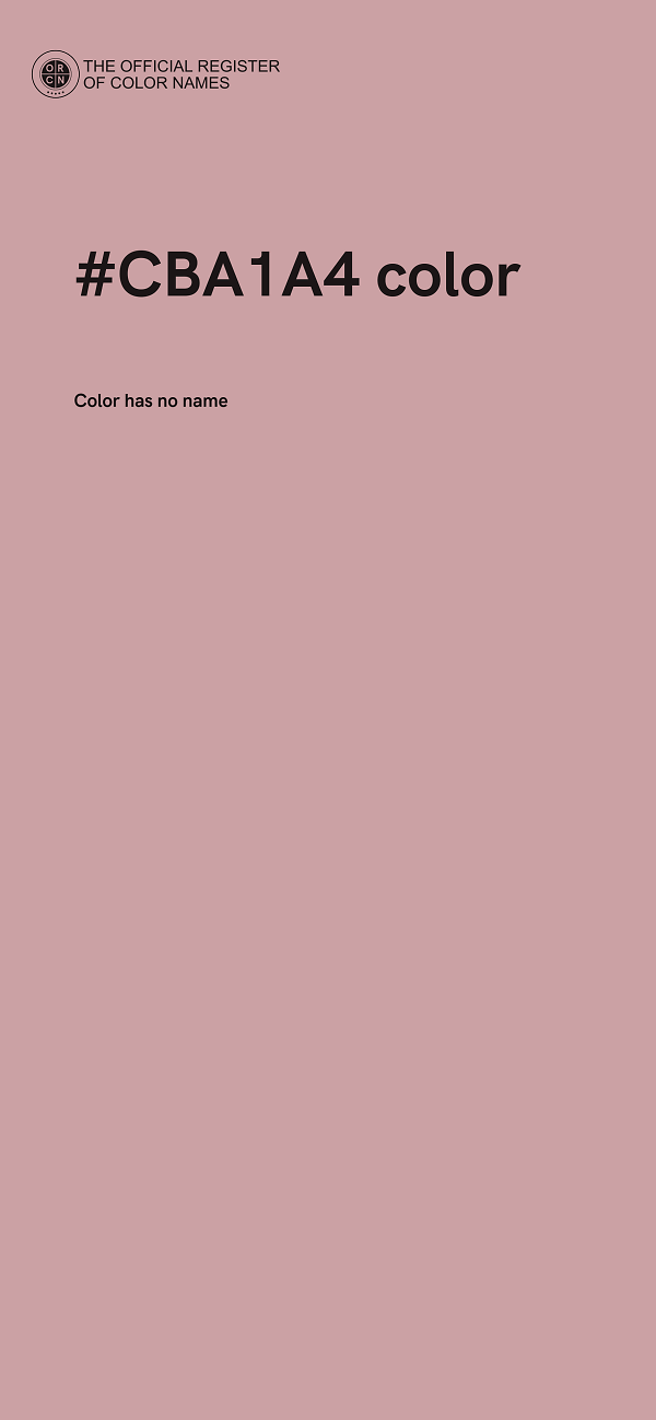 #CBA1A4 color image
