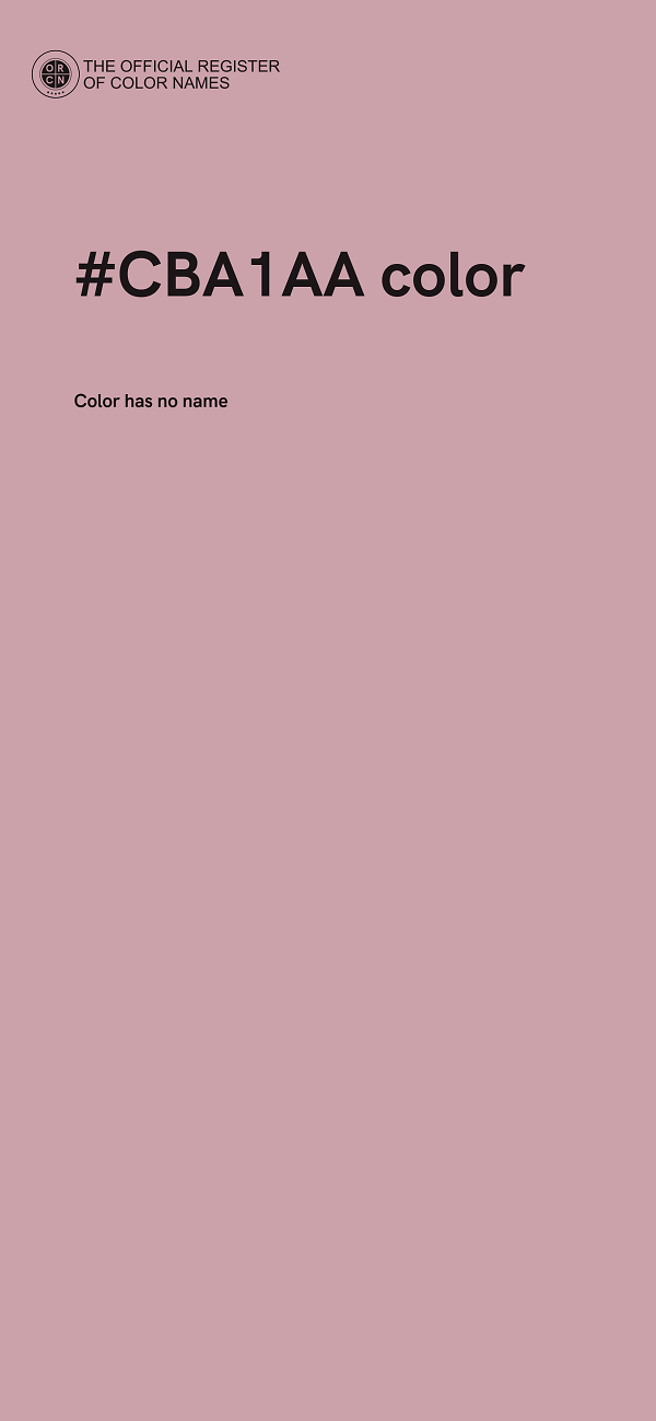 #CBA1AA color image