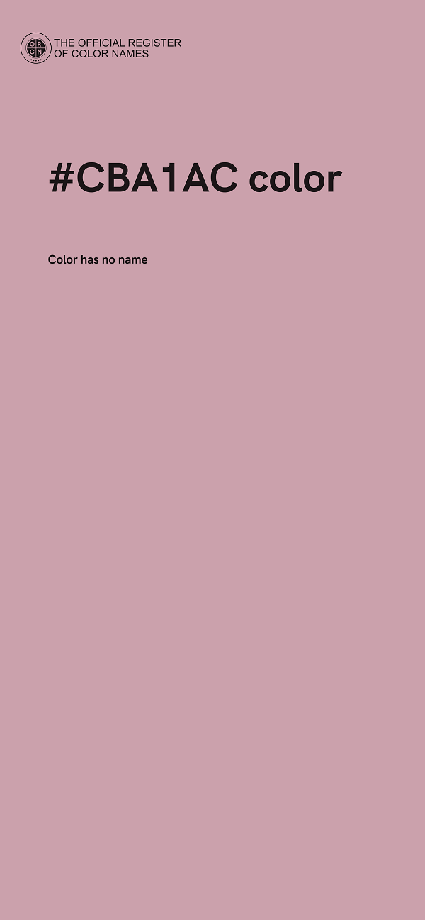 #CBA1AC color image