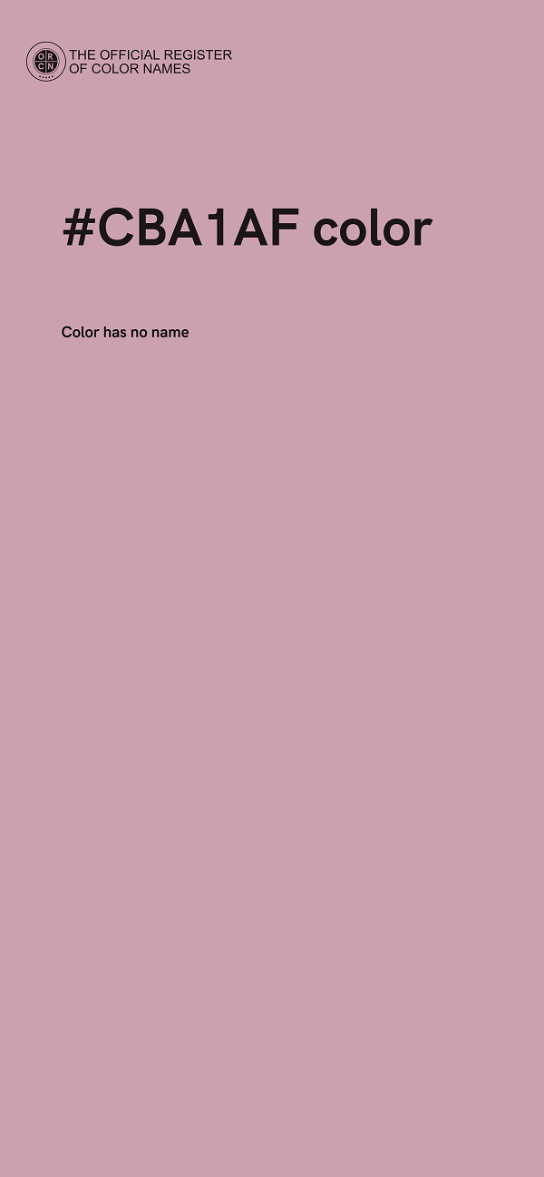 #CBA1AF color image