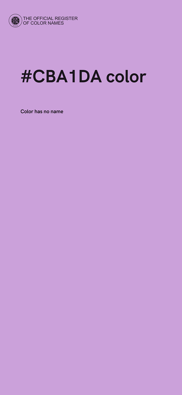 #CBA1DA color image