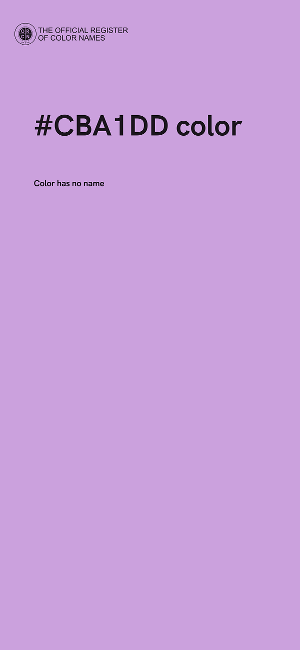 #CBA1DD color image