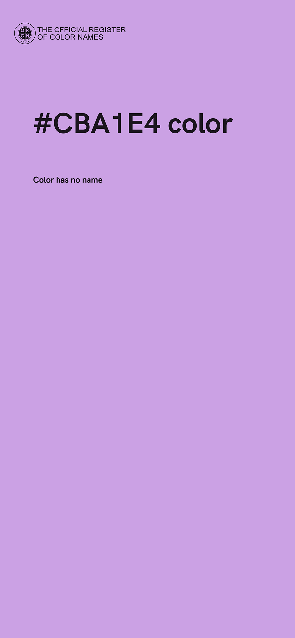 #CBA1E4 color image