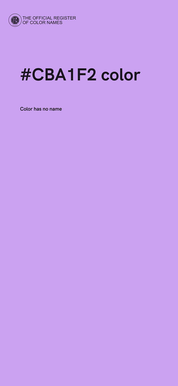 #CBA1F2 color image