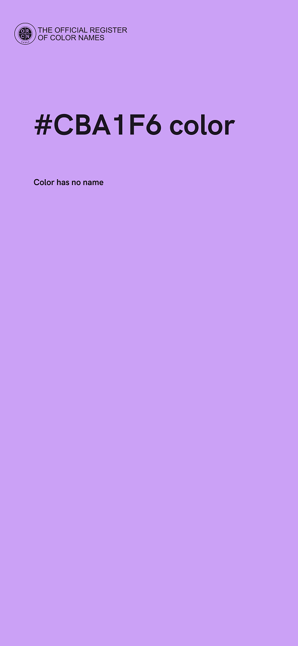 #CBA1F6 color image