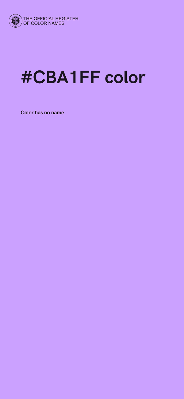 #CBA1FF color image