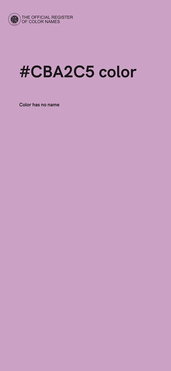 #CBA2C5 color image