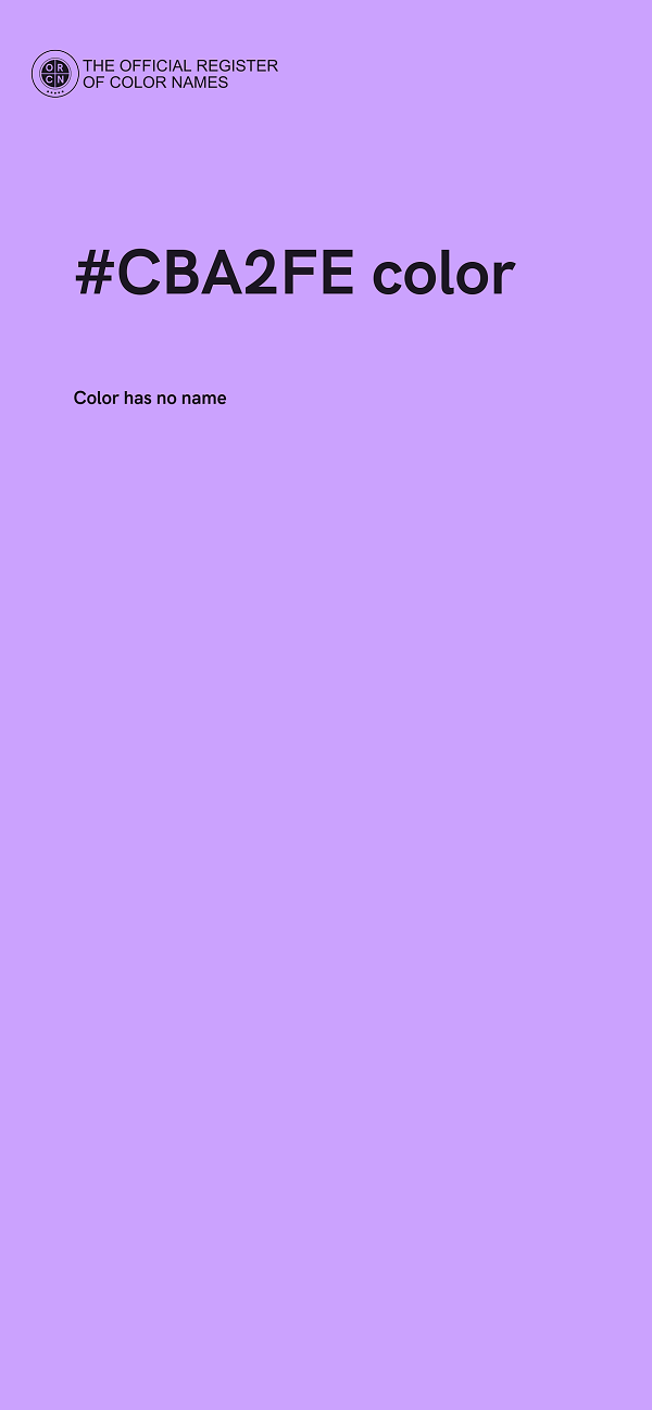 #CBA2FE color image